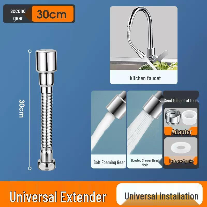 Universal Bendable Faucet Extender: Splash-Proof Aerator for Home Use