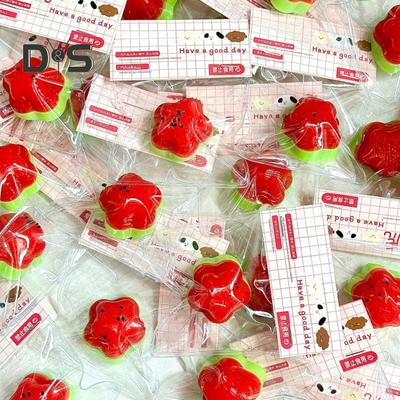 Watermelon Star Squeeze Toy Stress Relief Watermelon Pudding Cat Paw Pinch Sensory Toy Kids Adults Soft TPR Stress Ball Fruit Fidget Toy
