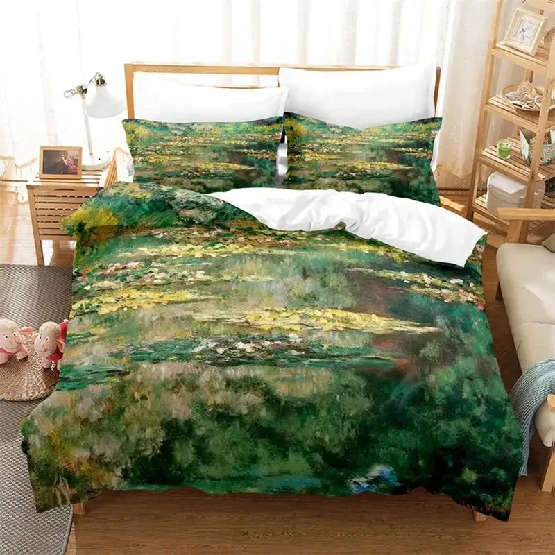 3D Artistic Van Gogh Style Sky Oil Painting Bedding Set Single Twin Double Queen King Cal King Size Bed Linen Set