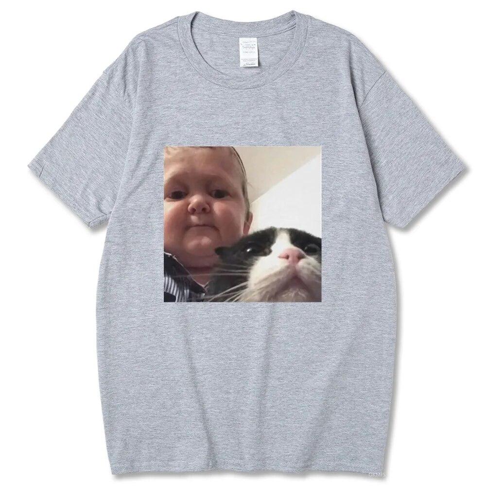 2023 New Hasbulla Fighting Meme T Shirt Unisex Women Mini Khabib Blogger T-Shirt High Quality Crew Neck Pure Cotton Oversized Tees Unisex
