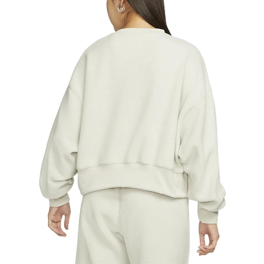 Nike Logo Embroidered Round Neck Pullover Long Sleeve Sweatshirt Women sweatshirt Light-Bone DQ6845-072