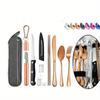 1Set Portable Travel Reusable Flatware Silverware, Stainless Steel Travel Flatware