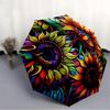 1pc Colorful Sunflower Stained Glass Folding Umbrella | Elegant Design, Fashionable Accessory, Durable Construction, Sturdy Ribs Yy251107022