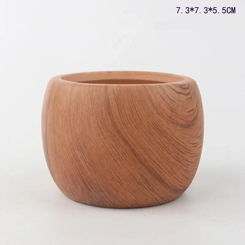 

Керамические горшки для суккулентов для переноса воды Креативное скандинавское садовое искусство Ваза Украшения для дома и офиса Садовые принадлежности rounded кофейный