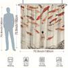~O~1pc Koi Fish Shower Curtain - Traditional Japanese Scene, Red & Orange Fish, Polyester, 70.8x70.8 Inches,12 Hooks,Bathroom De