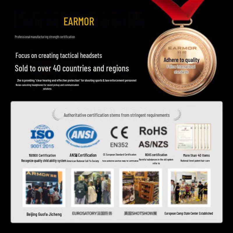 EARMOR M300T Taktisches Gehörschutz-Headset