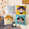 Fantasy Cartoon Colorful Animal Patterns Pillow Case Comfort Sofa Bed Silky elegant Invisible zipper Decorative cushion cover