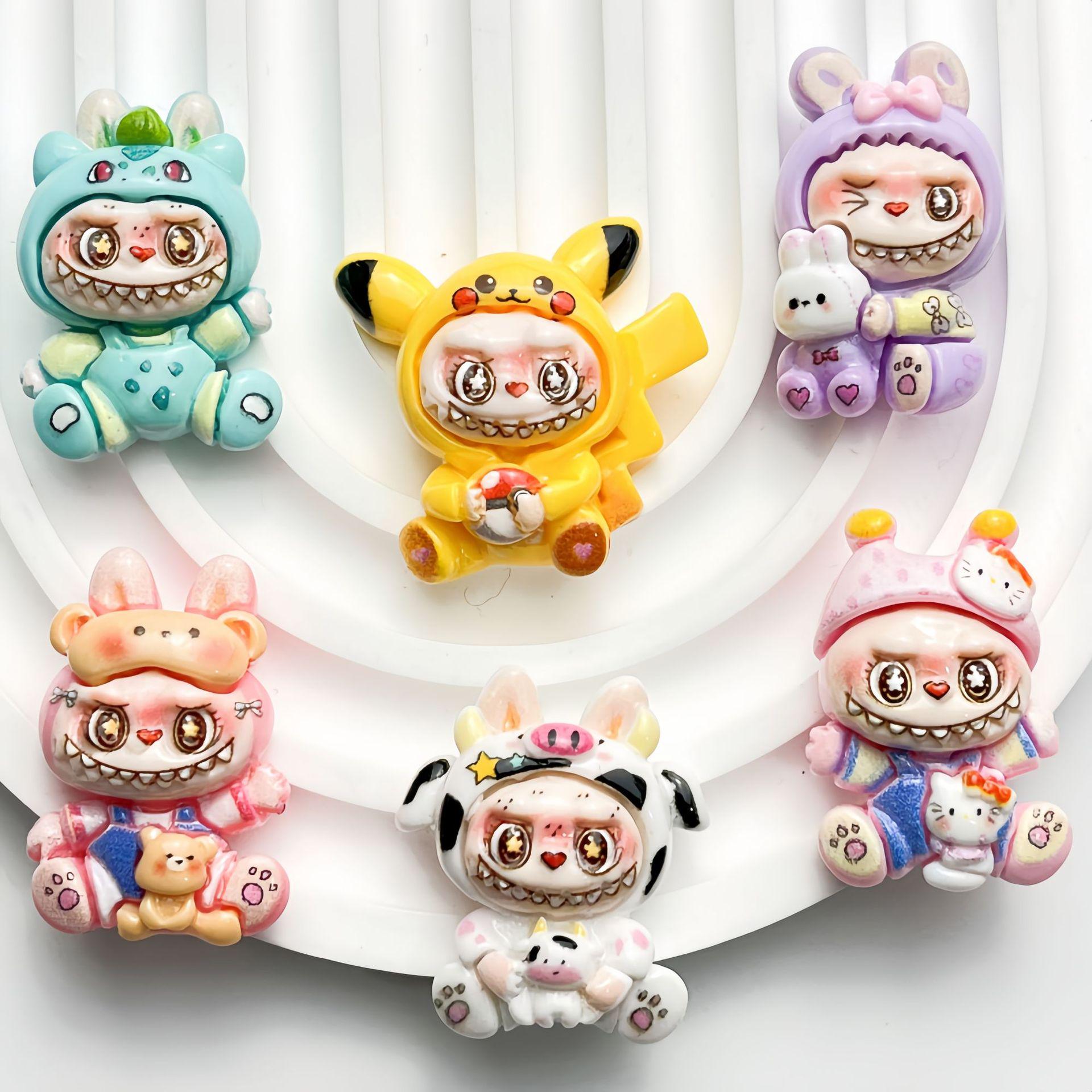 Big Mouth Cartoon Magic Cloth DIY Resin Refrigerator Magnets & Phone Case Accessories