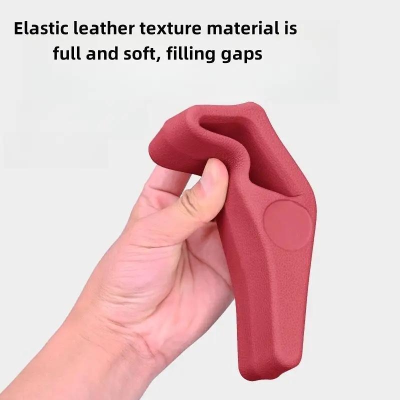 A pair of car seat belt groove protection covers - seat gap plugs to prevent items from falling off, car interior accessories