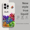 Silicone Lens Protection Solt Case For iPhone 16 Pro Max 16e 15 Plus 14 13 12 11 SE 2022 Smile Colorful Print Anti-Fall Cover