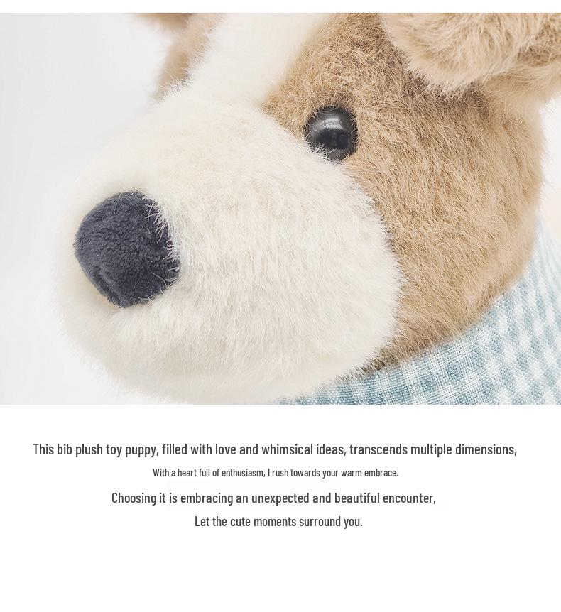 Wirehaired Fox Terrier Plush Toy - Cute Cartoon Dog Doll Companion