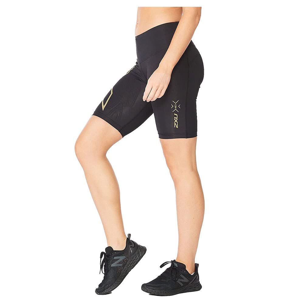 2XU Times MCS Run Comp Large (Two You) Women's Shorts, Black/Green,