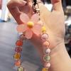Multicolor Beaded Lanyard Handmade Flower Bead Phone Strap Bracelet Bag Pendant Keychain Inspired Summer Floral Bridesmaid Gifts Phone Charm