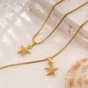 Vacation Style Ocean Starfish Necklace: Women's European & American Niche Design, Versatile Clavicle Chain, High-End Fashion Jewelry