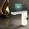 Digital Display Bathroom Washbasin Faucet Smart LED Brass Countertop Washbasin Hot and Cold Water Mixer Sink Washbasin Faucet