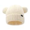 New age-reducing double ball cute knitted wool hat bear crimped wool hat student ear hat