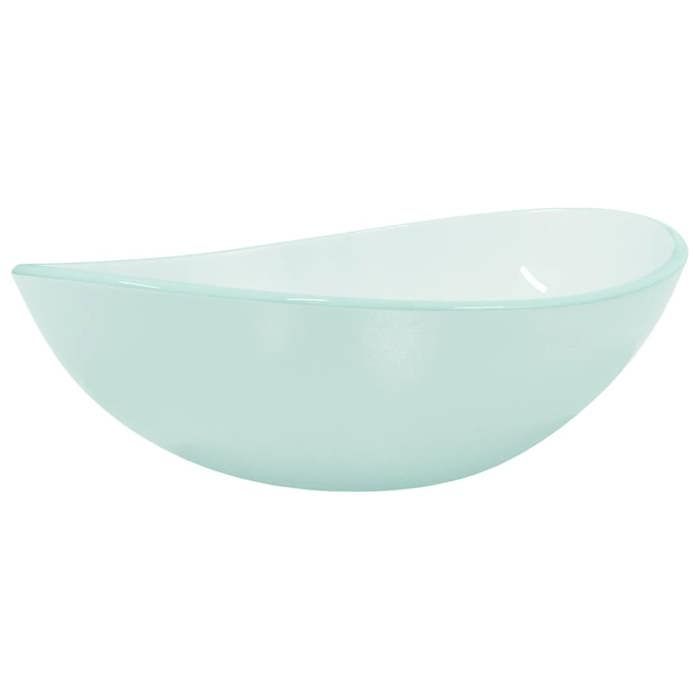 VidaXL Lavabo Vasque à Poser de Toilette Lave-mains de Salle de Bain Lavabo de Salle d'Eau Maison Intérieur Verre Trempé 345244