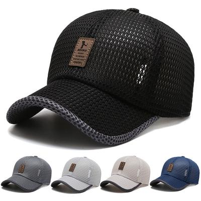 Herren Baseballkappe Outdoor Sonnenhut Atmungsaktive Mesh Schirmmütze Sonnenschutz Kappe Verstellbare Baumwoll Freizeitkappe
