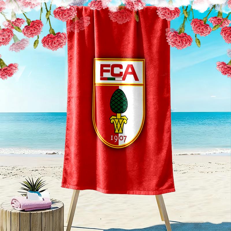 FC Augsburg Print Beach Towel, Large Soft Quick Dry Towel for Beach Camping Swimming