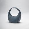 Calvin Klein Elegant Commuter Metal Letter Underarm Bag Dumpling Bag Fabric Shoulder Bag Medium Women Bags Light-Blue-Denim 4F3207G-VGO