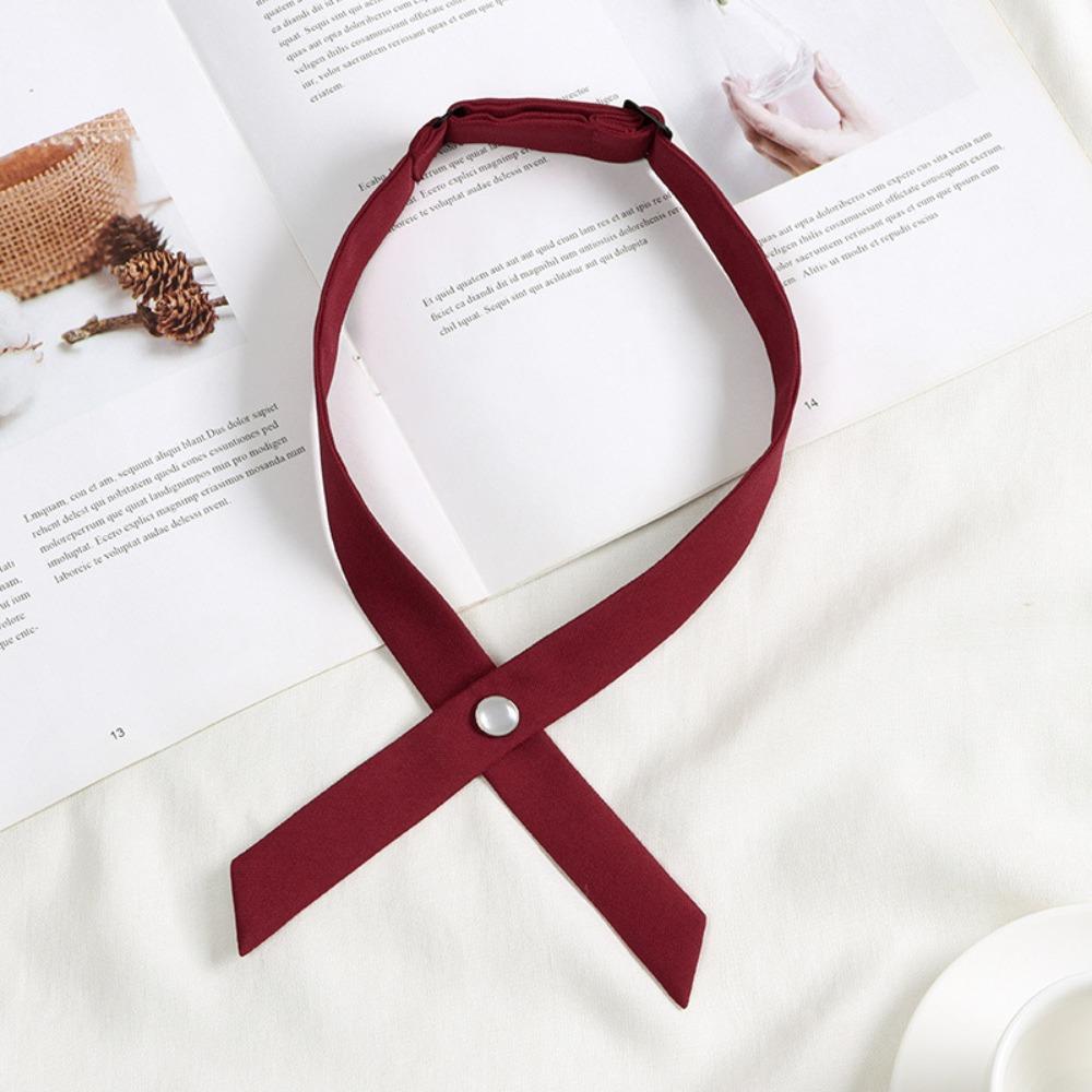 Solid Color Bow Tie Accessories Removable Design Neck Collar Decor JK Uniform Decor School Uniform