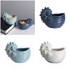 Ceramiczny Świecznik w Kształcie Muszli do Wystroju Domu Motyw Oceaniczny Doniczka na Sukulenty Miniaturowa Doniczka Dekoracyjny Pojemnik