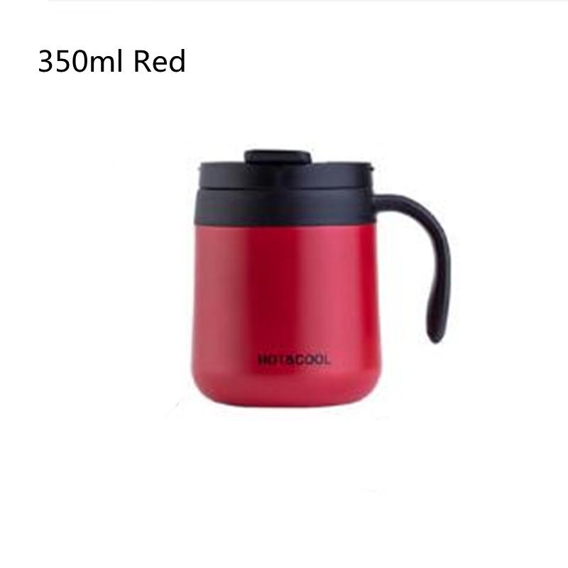 Stainless Steel Vacuum Insulated Coffee Mug 350/500ml Thermos Water Tumbler with Handle Lid - Thermal Tea Cup for Hot And Cold B