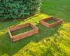 Raised Wooden Bed 100x100x24cm Greenspot - Raised Garden Bed for Herbs, Flowers, Vegetables - Wooden Garden Box, Impregnated - Timber Dark Rosewood