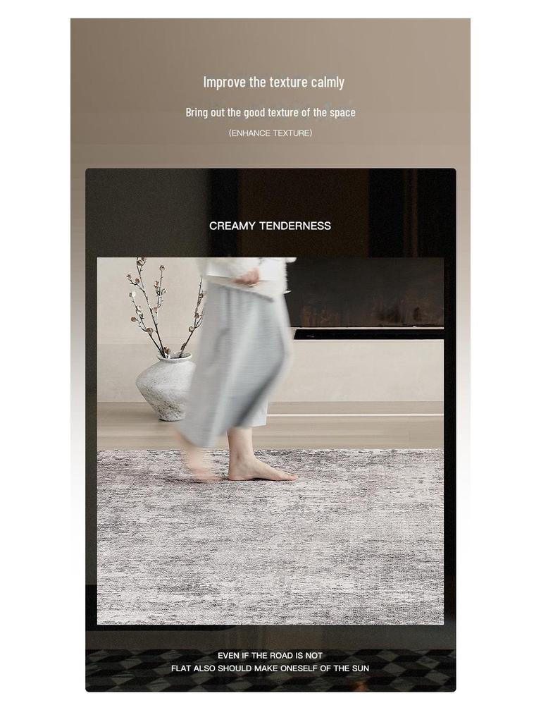 2025 Luxury Gray Wash-Free Carpet: Minimalist, Wipeable Sofa & Bedroom Mat