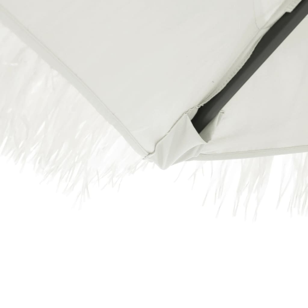 White Sun Umbrella with Steel Pole 324 X 324 X 247 Cm