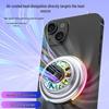 2026 Magnetic Smart Fan Car Phone Holder with Ambient Light & Wireless Fast Charging