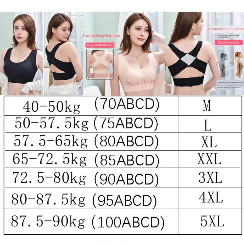 Haltungs Korrektur BH Nahtlos Damen Unterwäsche verstellbar Push Up BH Stoßfest Sport Weste Korsett Rücken Bralette