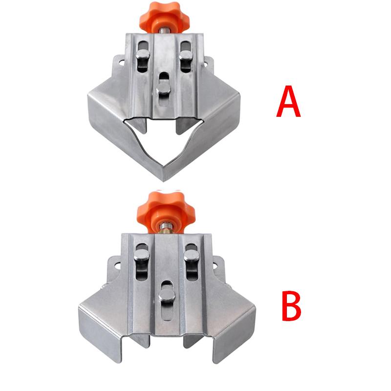 Stainless Steel Wood Working Clamps 90° Right Angle Fixed Clamp Adjustable Positioner Photo Frame Splicing Quick Clamp Hand Tool