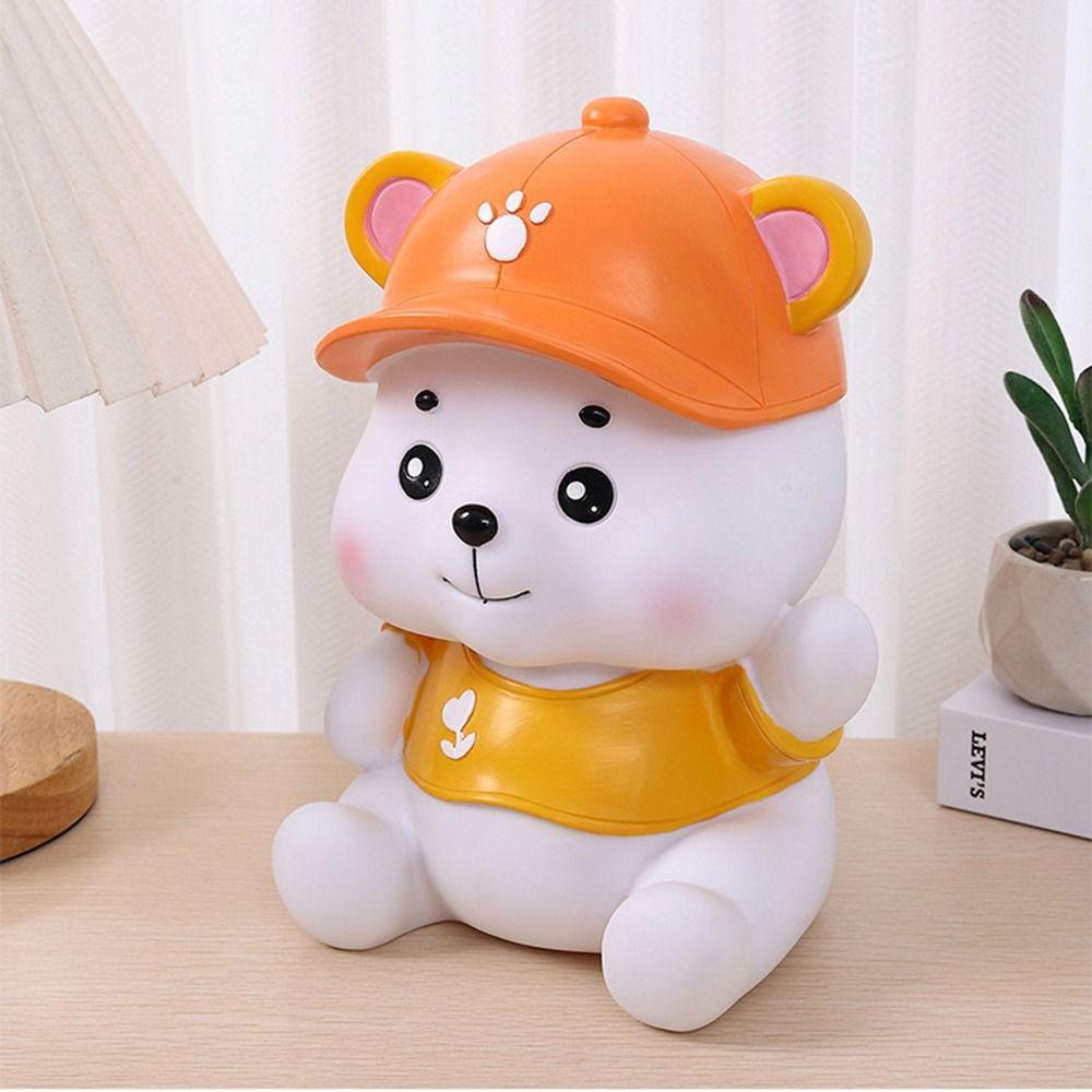 Cartoon Litter Bear Saving Jar Drop-resistant Desktop Bear Ornament Bear Piggy Bank  Birthday Toy