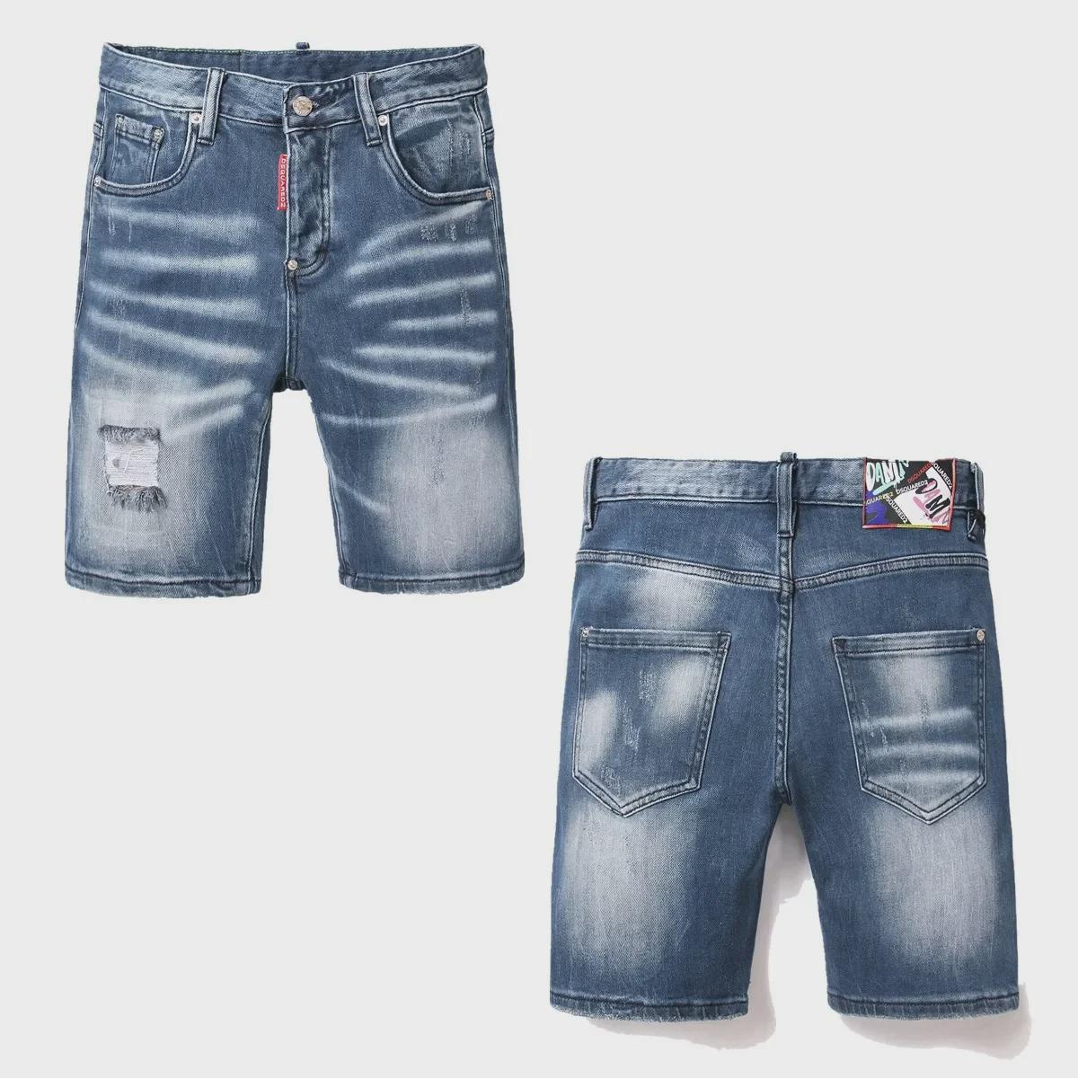 

Youth Men s Blue Hole Design Summer Street Fashion Shorts 32