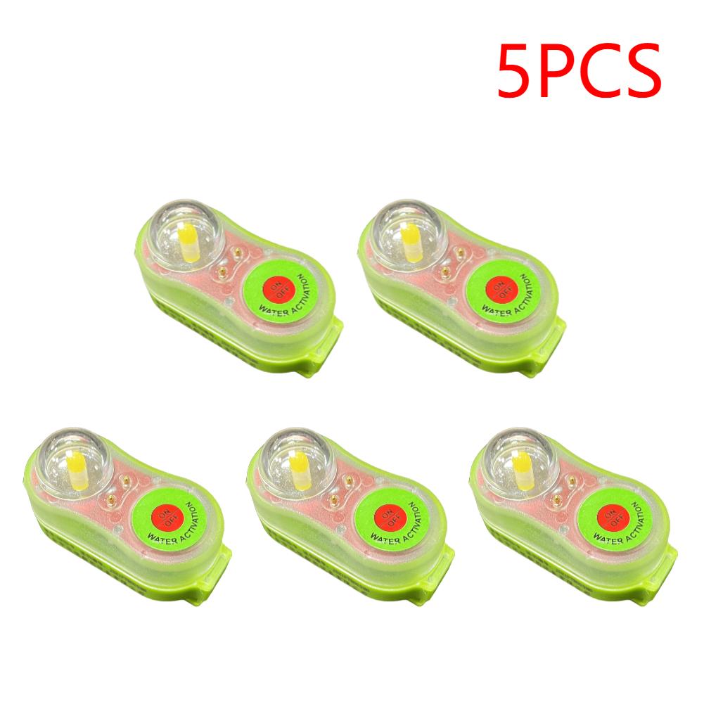 1-5pcs LED Life Jacket Light Energy-Efficient Safety Personal Locator Light Life Vest Signal Light for Swimming Sea Fishing