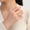 Anillo Lemegeton Je Shema para Mujer Tierra Santa Texto Hebreo Doble Cara Anillo de Bendición Amuleto Religioso Joyería de Acero Inoxidable