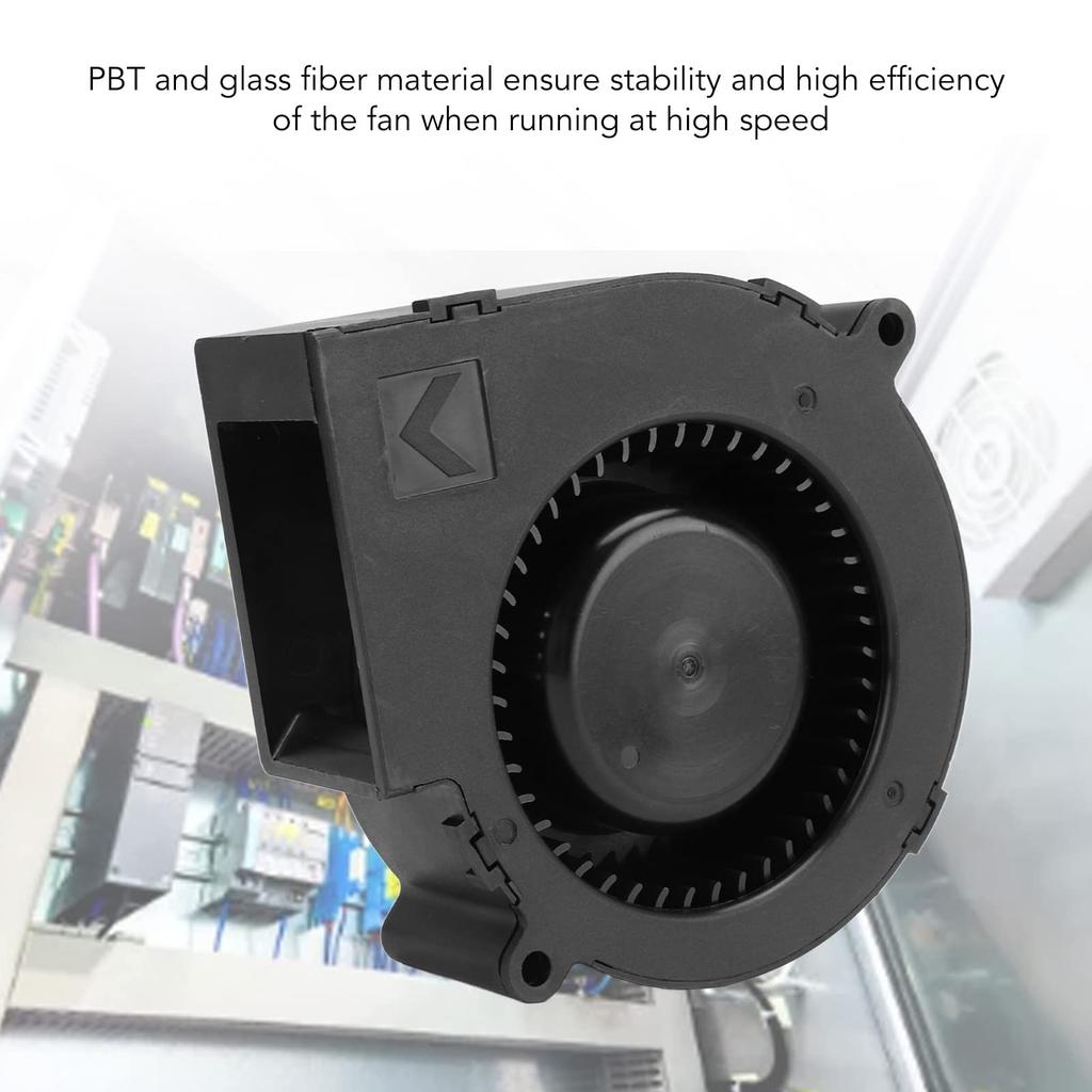 Cooling Blower Fan, DC12V 2.7A Blower Fan 4500RPM 37.39CFM Brushless Cooling Fan with 2 Ball Bearings DC Centrifugal Fan for Mini Radiator, for