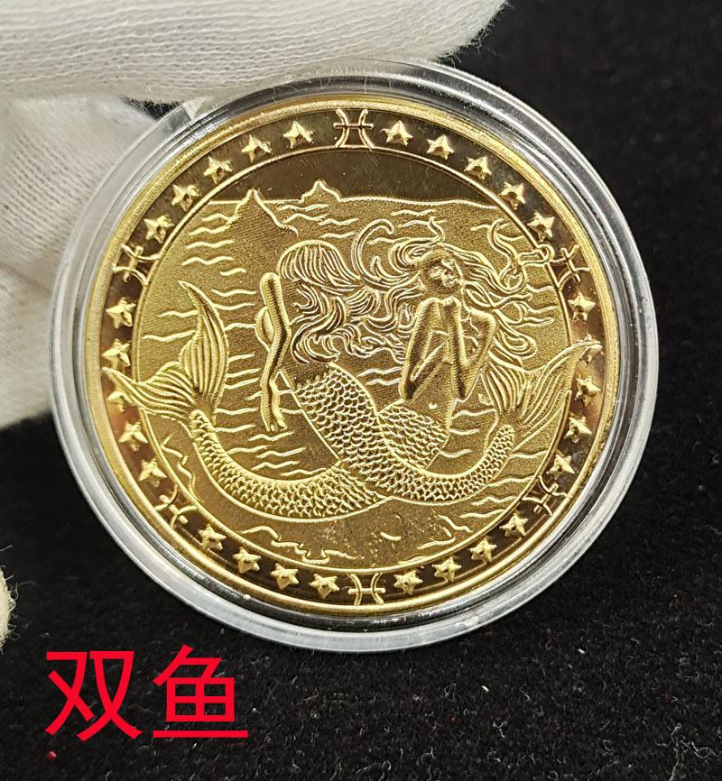 Metal Zodiac Commemorative Coin Capricorn Design 3D Relief Collectible Coin Custom Made Souvenir Coin for Astrology Enthusiasts