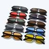 New Retro Double Bridge Square Sunglasses For Women Men Fashion Luxury Design Rivets Sun Glasses Trending Shades UV400 Eyeglasse