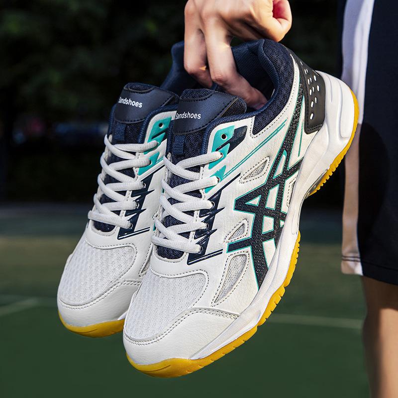 New badminton shoes men's shoes professional competition tennis shoes breathable wear-resistant non-slip beef tendon soles volleyball shoes women