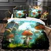 Houba Pohádkový les Povlak na přikrývku Kouzelná liliputka Kreslený Houba Rostlina Povlečení Fantasy Garden Polyester Povlak