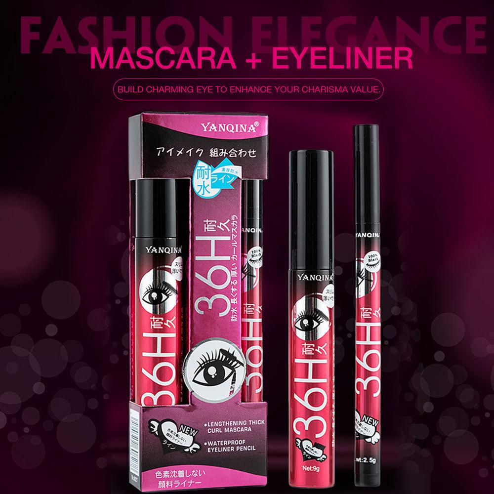 Buy Eyeliner + Mascaras Waterproof Set Long Lasting Liquid Eyeliner