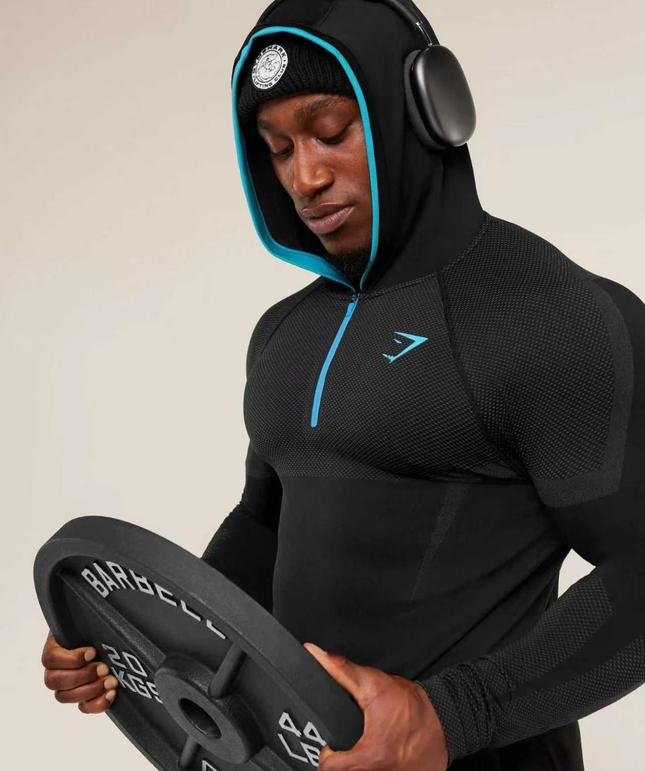 GYMSHARK Vīriešu melns augsti elastīgs pamata