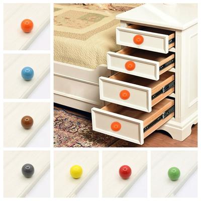 Simple Single Hole Colorful Ceramic Knob Pull Handles Candy Color Drawer Knobs Round Bottle Cap Door Knob Home Hardware