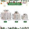 Set Of 3 Christmas Light Up Boxes Decoration Plastic Plush Decorative DIY Christmas Kit Festive & Party Supplies Decoration
