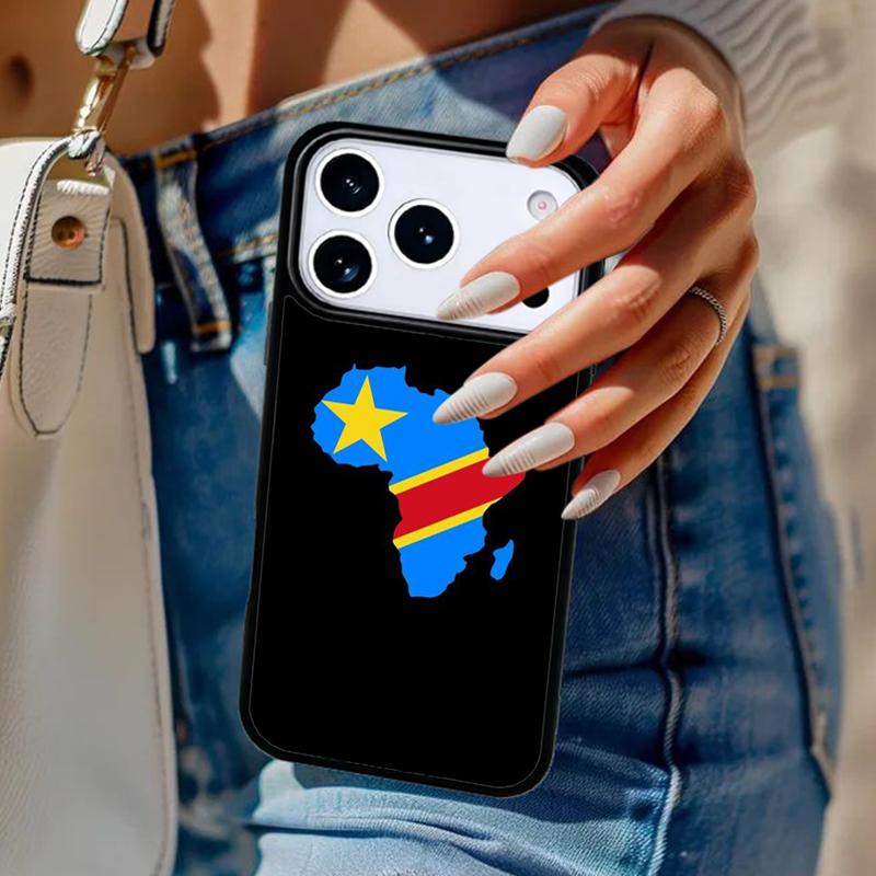 Democratic Republic of Congo Flag Phone Case For iPhone 17 Air 14 15 13 12 Max Cover For Apple 16 16e 11 Pro Max Plus Coque