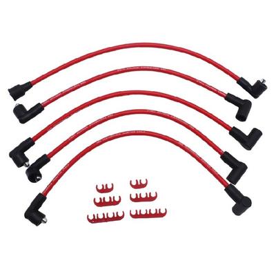 Long Lasting Ignitions Wiring with 90 Degree Designs Heat Resistant Spark Plugs Wires for 4 Cylinders Engine In Vintage Car