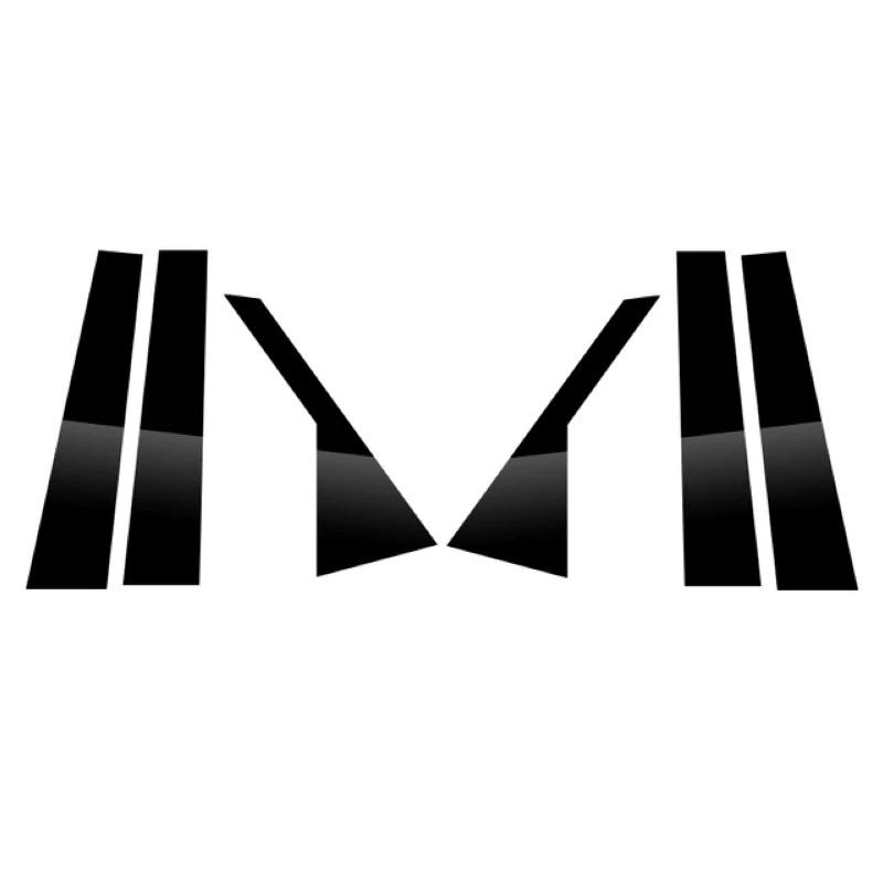 Fit For Peugeot 4008 2017- Carbon Fiber Black Car Window Door Column BC Pillar Post Cover Trim Mirror Effect PC