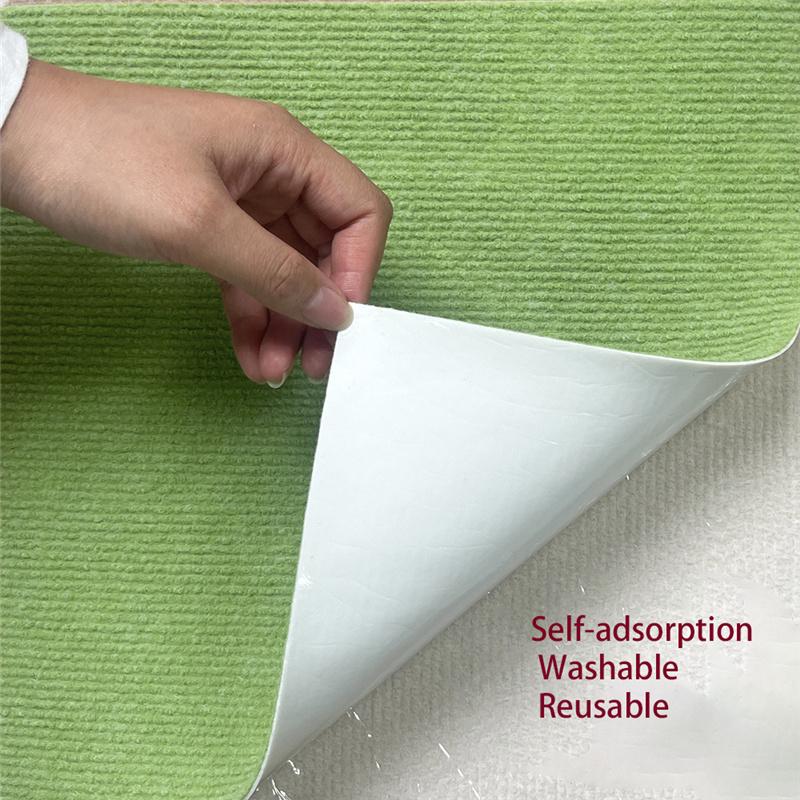 4mm Thickened Self-adsorption Splicing Non-slip Carpet Office Living Room Bedroom Waterproof Wear-resistant Floor Mat Home Decor